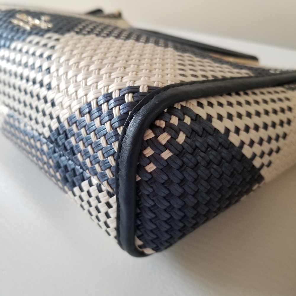 Kate Spade Woven Convertible Clutch Bag Crossbody - Picture 7 of 13